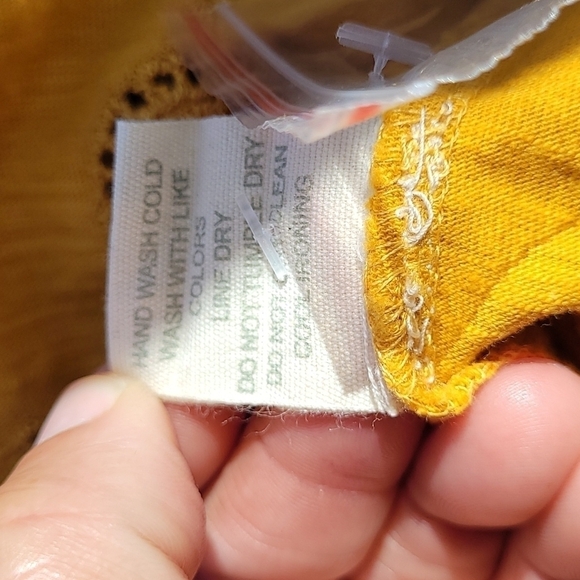 Anthropologie Forever That Girl Gold Orange Lace Embroidered Blouse Size XS - Picture 6 of 12